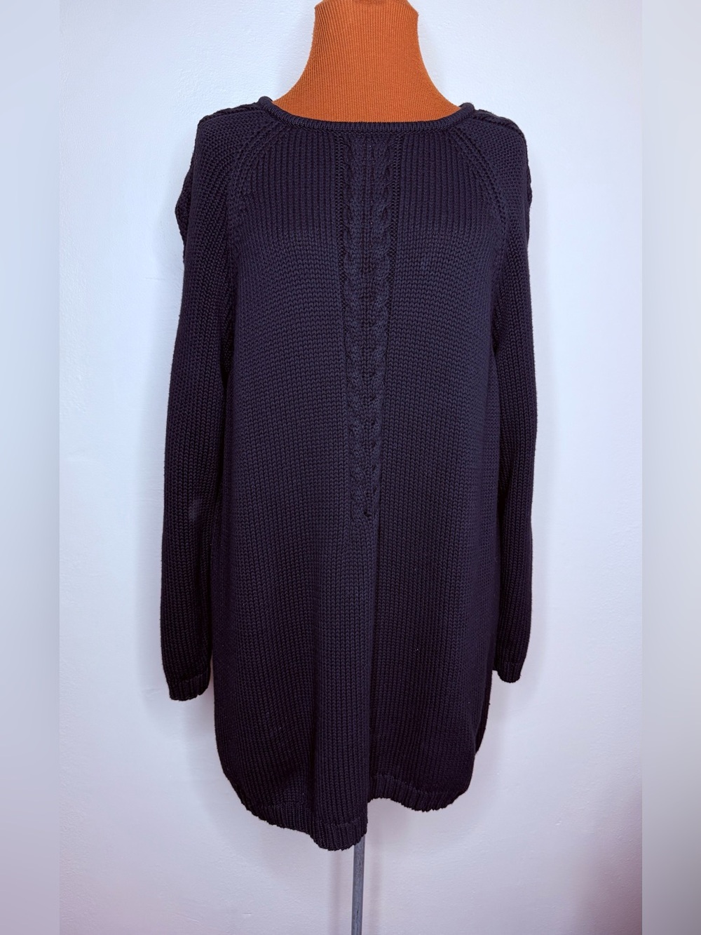 Deane & White Cable Knit Detail Sweater Tunic Length